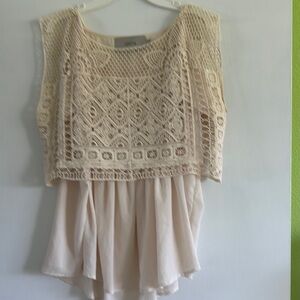 Elegant Cream Lace Top